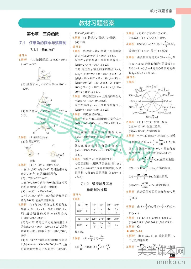 24版高中同步新教材必修第三册人教B版数学教材习题答案
